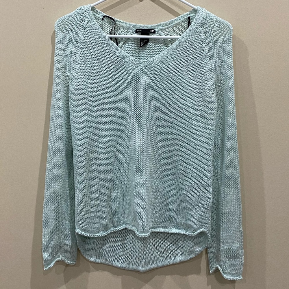 Mint green knit sweater